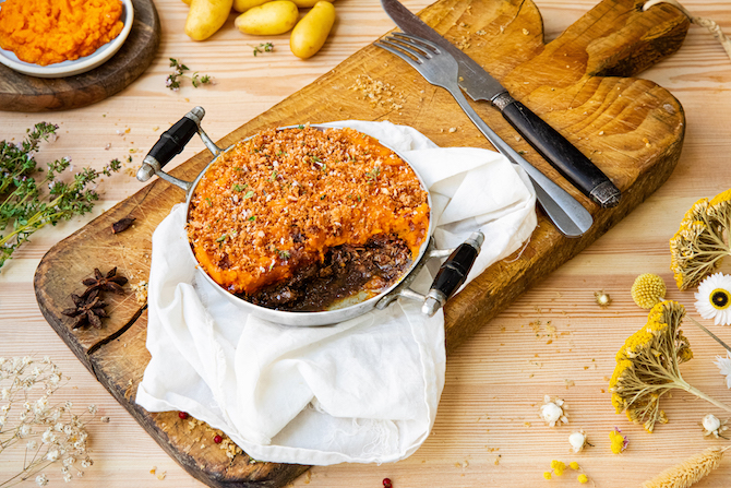 Parmentier de carottes et porc fermier